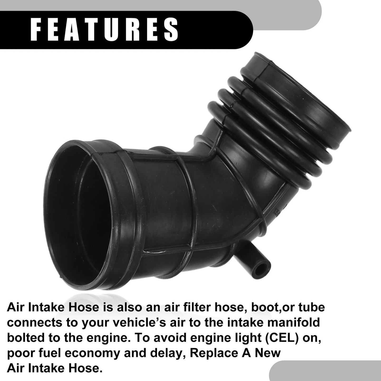 Air Cleaner Intake Hose Tube w/ Clamps for BMW 325Ci 2.5L (2001-2006) 2x
