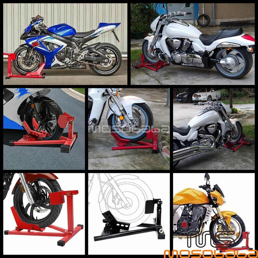 Heavy Duty Front Motorcycle Wheel Chock Stand for 15-20" Tire (15-20)