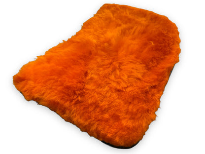 Orange Genuine Sheepskin Floor Mats for Rolls Royce Cullinan (2019-2024)