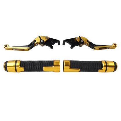 Gold Brake Clutch Levers & Handlebar Grips Set for Yamaha MT-15 XSR155 XTZ125