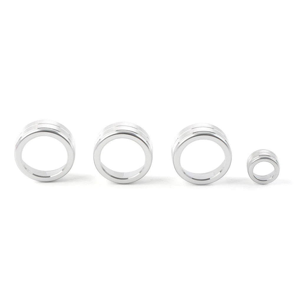 4 x AC Climate Control Knob Ring Covers for Honda Civic (2022 - Present) Silver