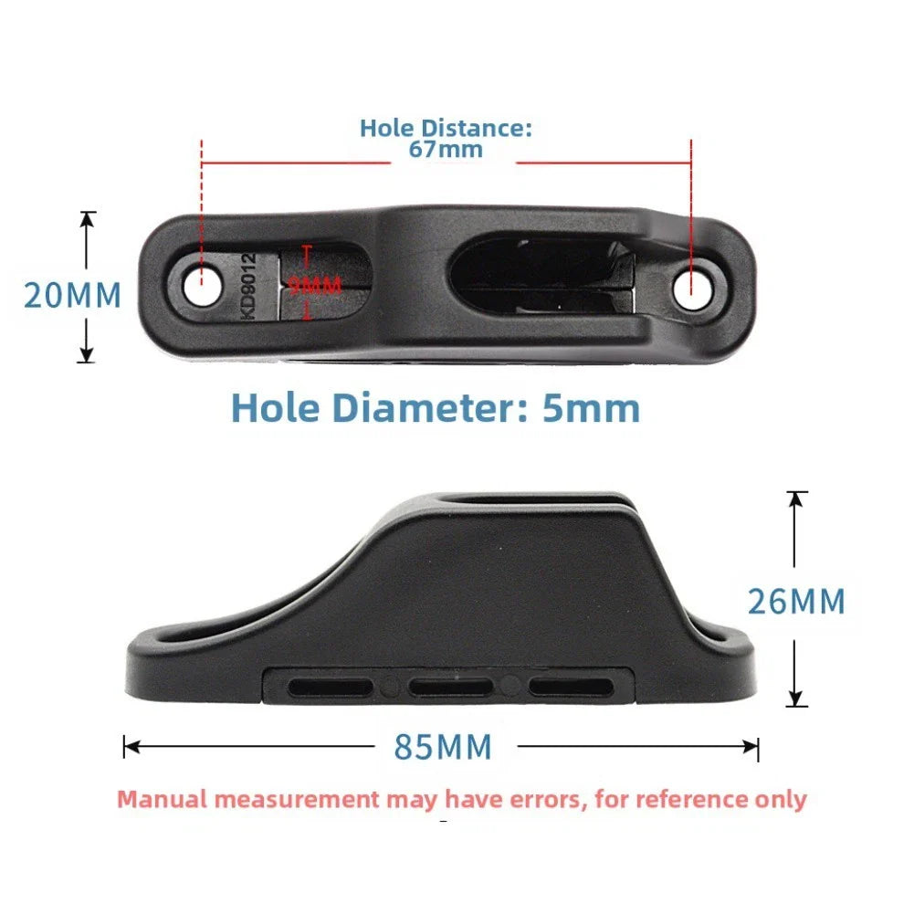 Compact Reinforced Nylon Rope Clamp for Boat/Kayak Fishing Rigging