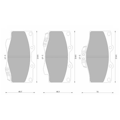 Front Disc Brake Pads Set 4X4 for Toyota 4Runner Hilux Surf (1995–2002)