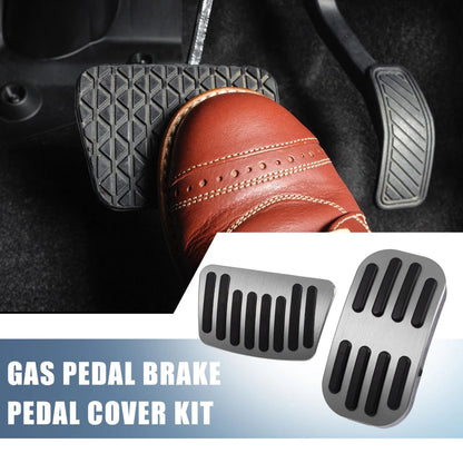 Gas Pedal Brake Pad Covers for Toyota C-HR (2016-2018) Silver Tone