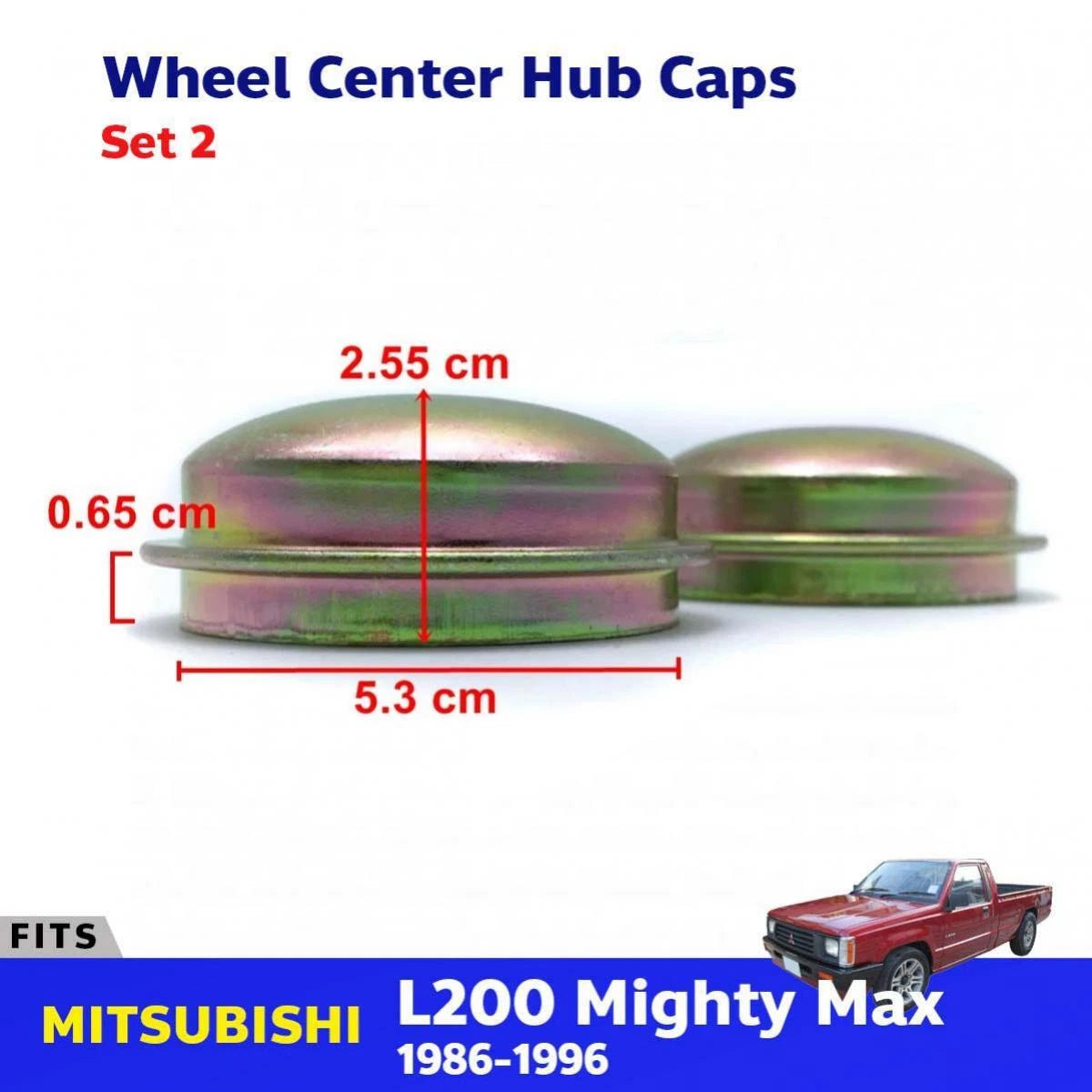 Hub Caps Center Wheels Pair Fits Mitsubishi L200 Mighty Max Truck 1987-96 D06