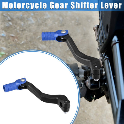 Gear Shifter Lever Universal for Motorcycle Folding Aluminum Alloy Blue Black