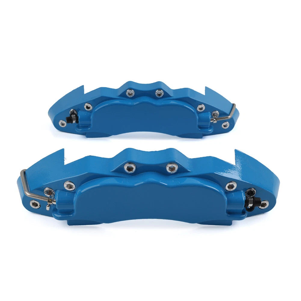 2 x Blue Universal Large Metal Car Disc Brake Caliper Covers for Make & Model