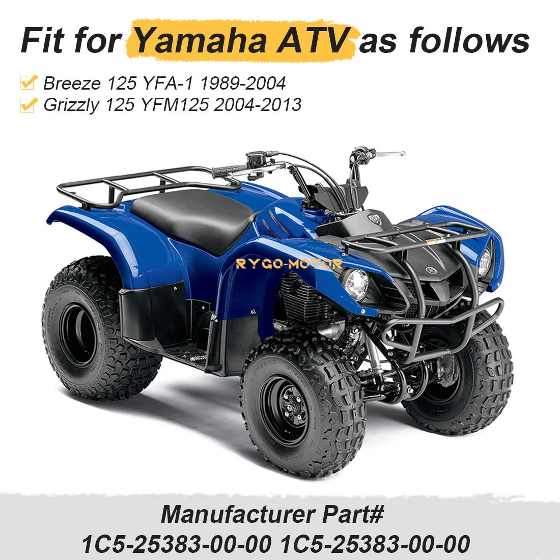 Rear Wheel Hub for Yamaha Breeze 125 YFA1 Grizzly 125 YFM125 (1989–2013)