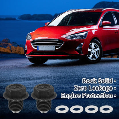 Set M10x1 0.71" Engine Oil Drain Plug W/ Gasket for Car Motorcycle Boat