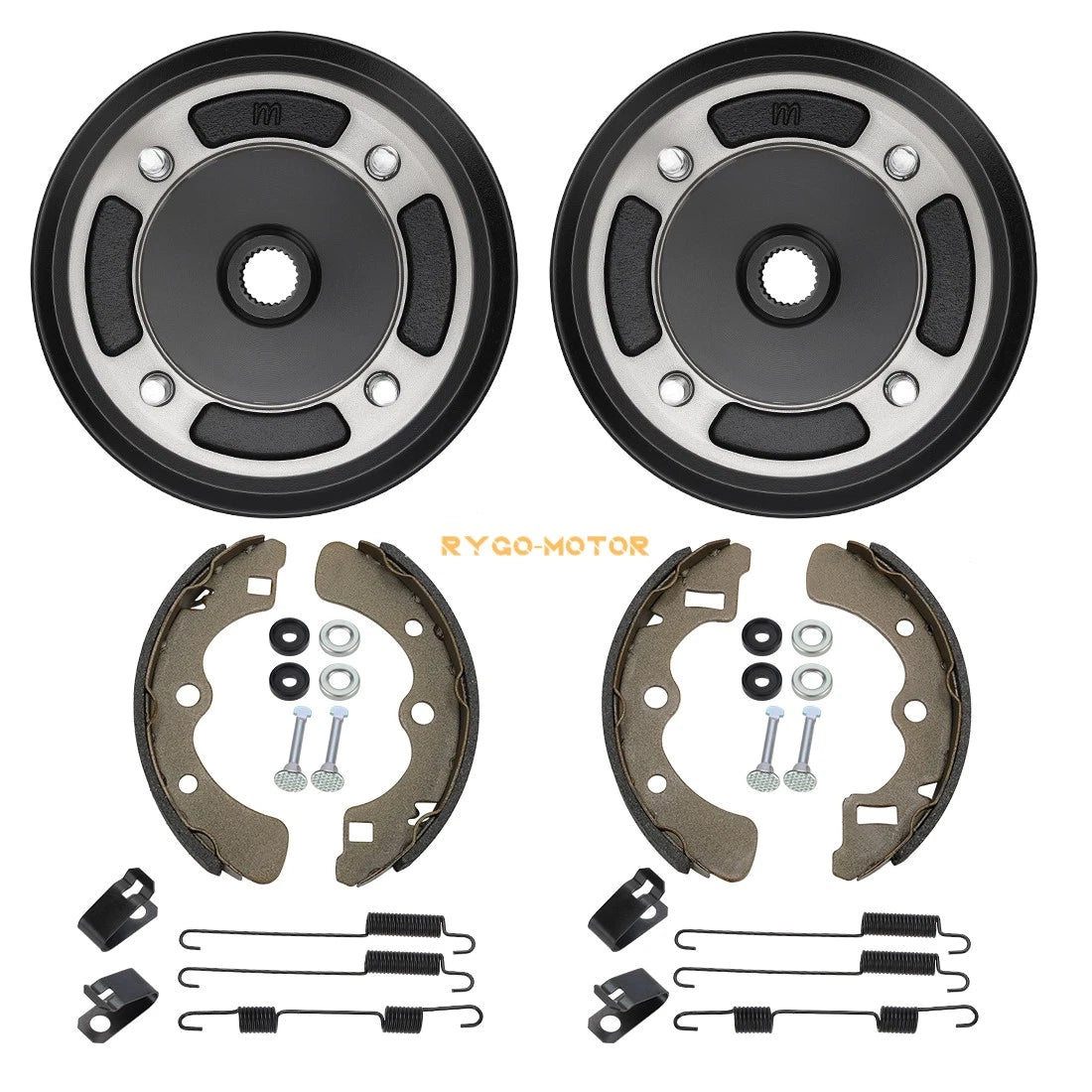 Rear Brake Drums & Brake Shoes for Kawasaki Mule 2510 3000 3010 3020 4000 4010