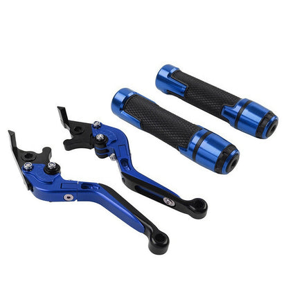 Blue Extendable Brake Clutch Levers Grip Set for Suzuki GSXR600/750 (2006-2019)