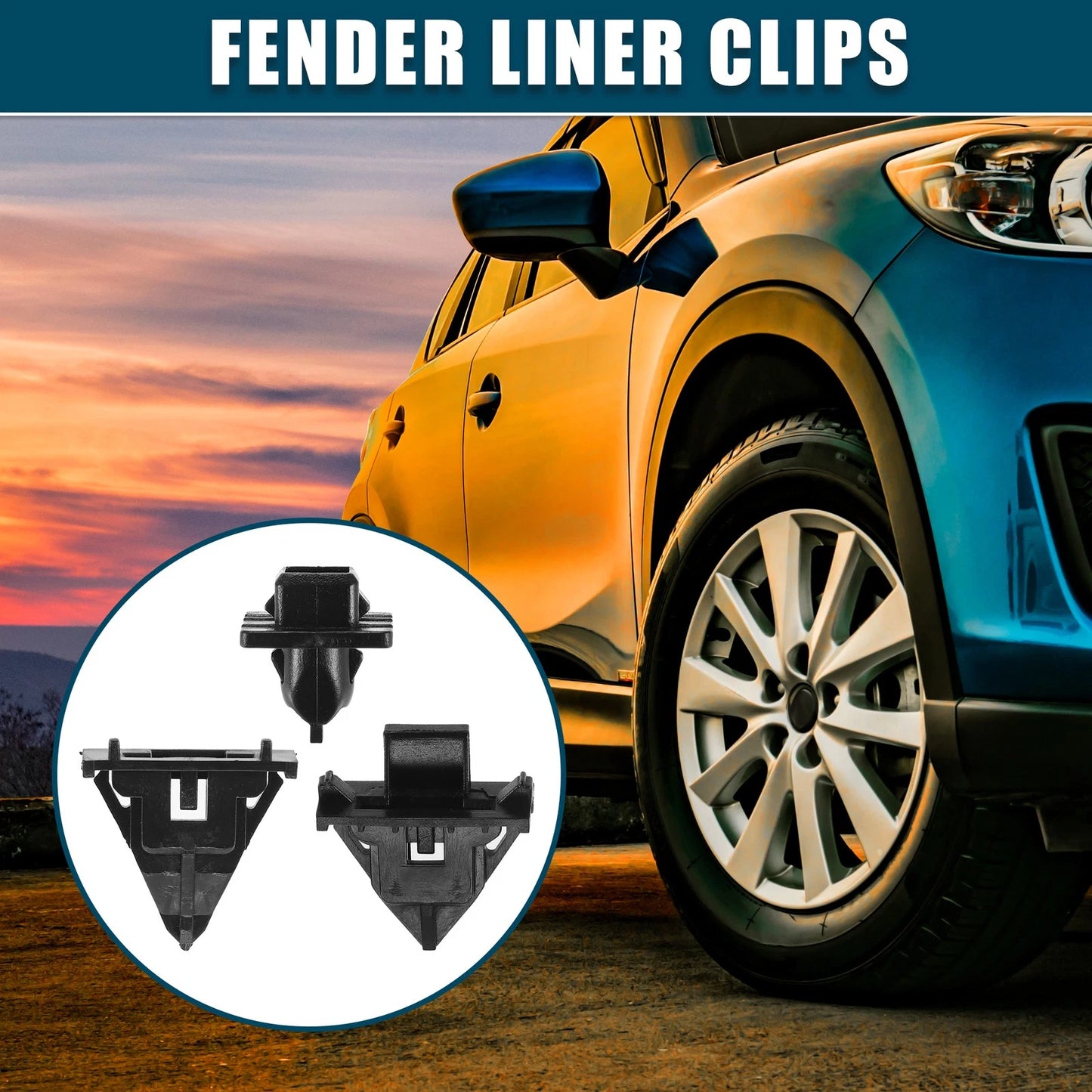Fender Liner Clips 8 x Replacement for Toyota FJ (2007-2014)