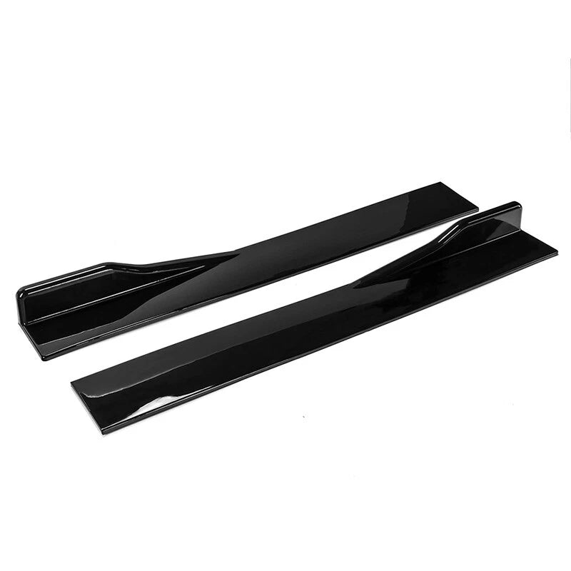 Gloss Black Side Skirt Extensions for Benz W204 W205 C300 (2008-2015)