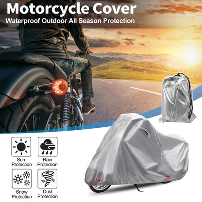 Motorcycle Cover 210D-PU Grey for Kawasaki Ninja 400 (2018–2023)