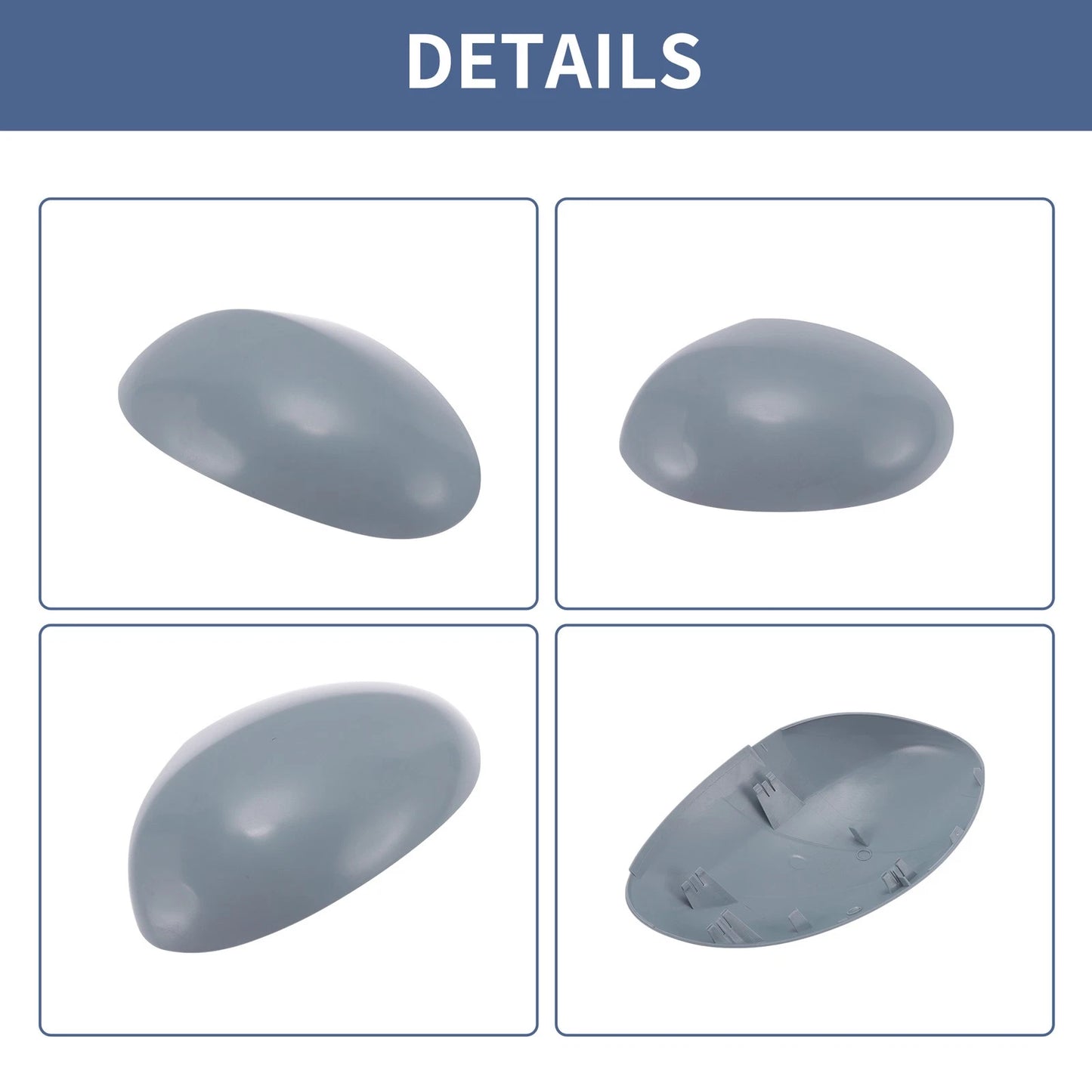 Left Passenger Side Mirror Cover Cap Grey for CITROEN C1 (2005-2014)