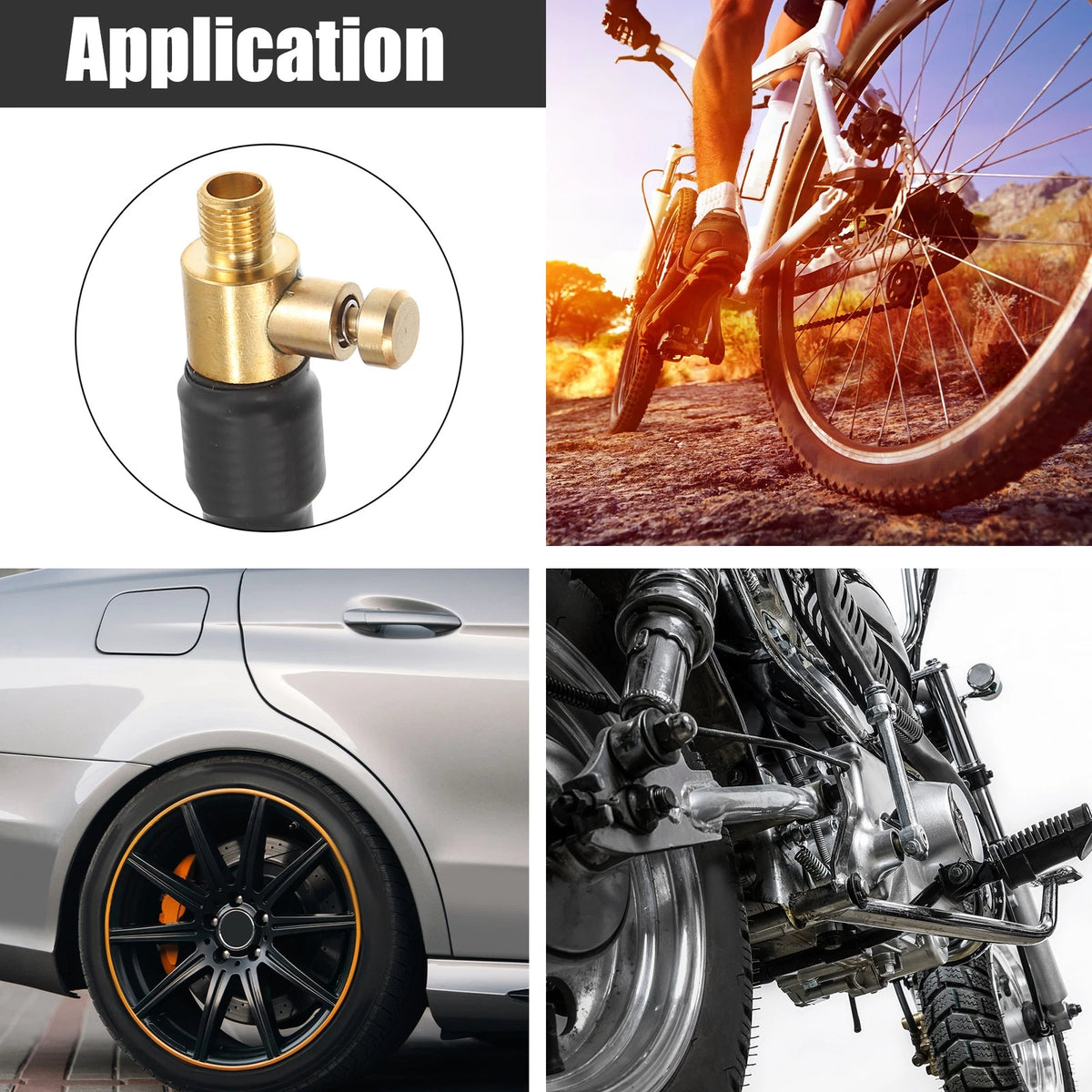 Tire Inflator Pump Hose with Locking Air Chuck 150cm for Car Motorcycle