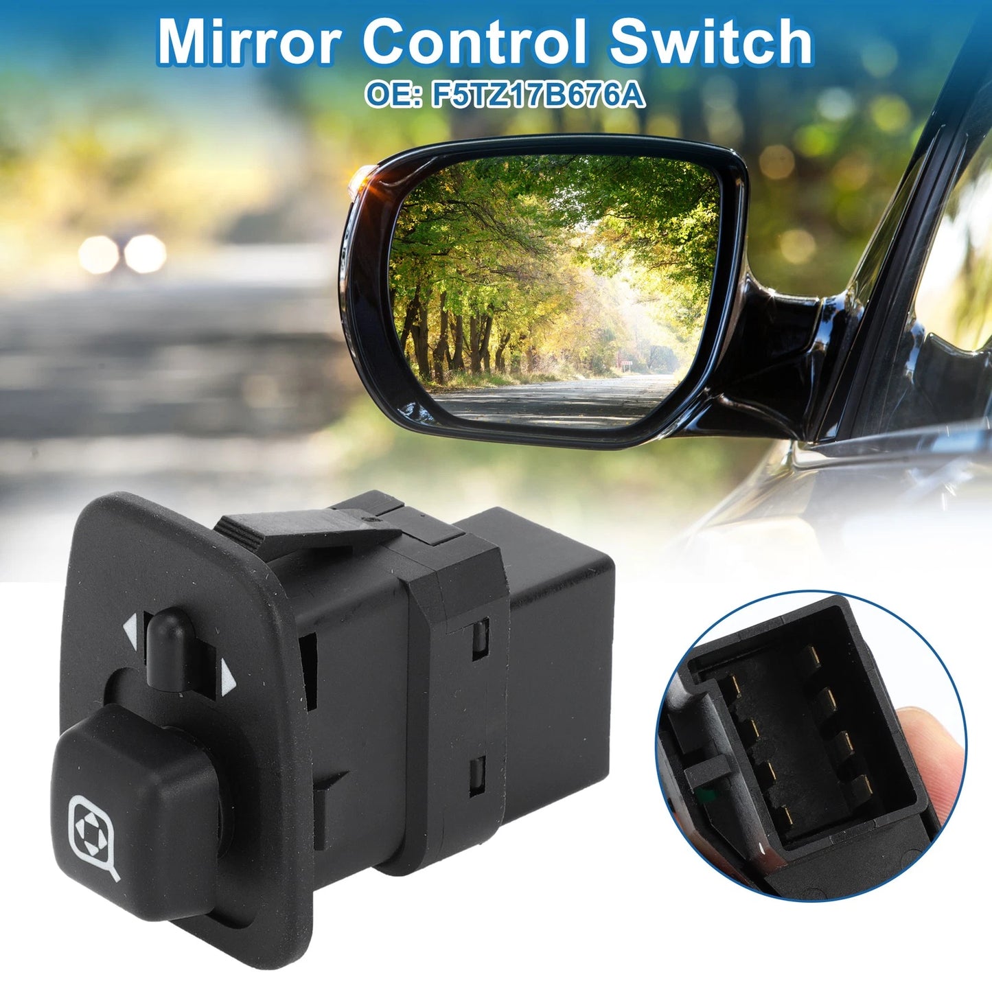 Car Mirror Switch for Ford Explorer, Crown Victoria, E-150 (1995-2001)