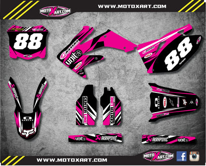 Custom Graphics Full Kit for Honda CRF 250 (2008-2009) PINK DIGGER Style