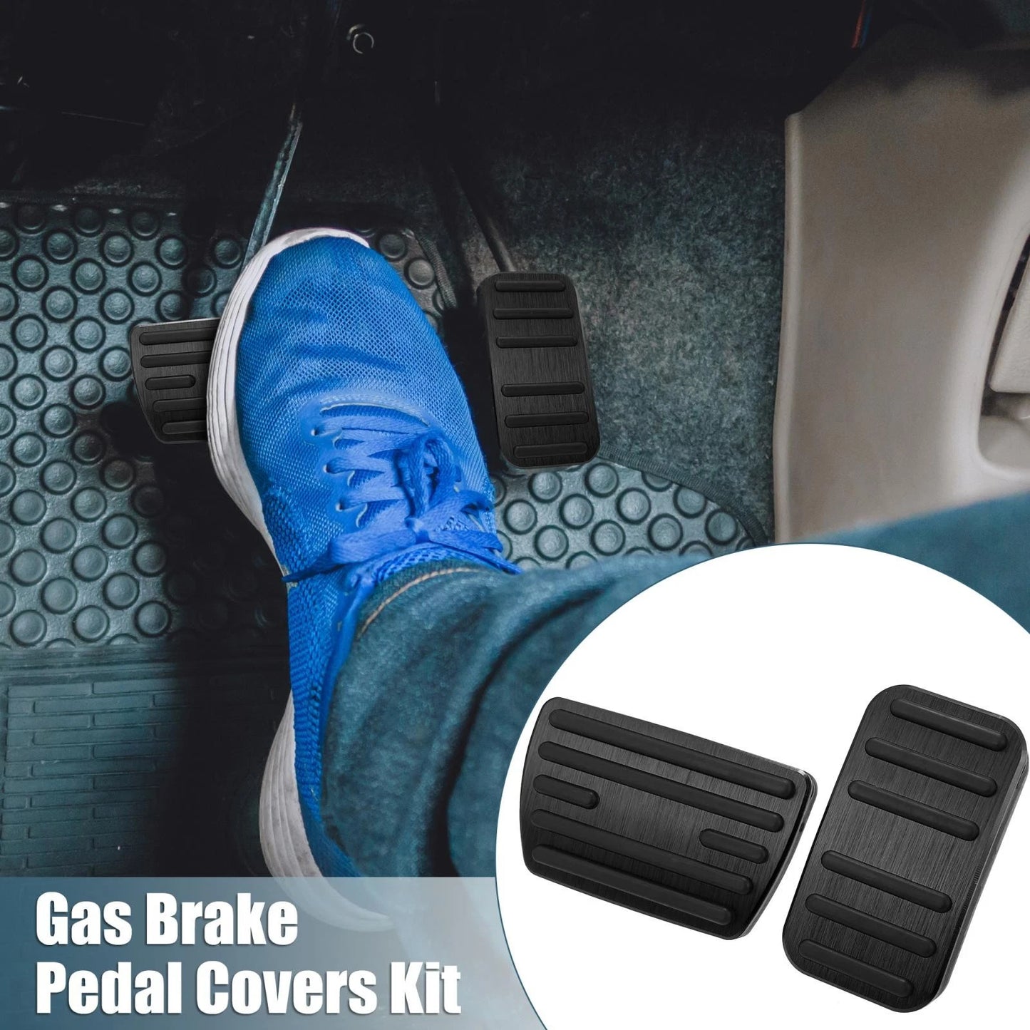 Gas Brake Pedal Cover Kit for Honda Civic (2016-2021) - Black