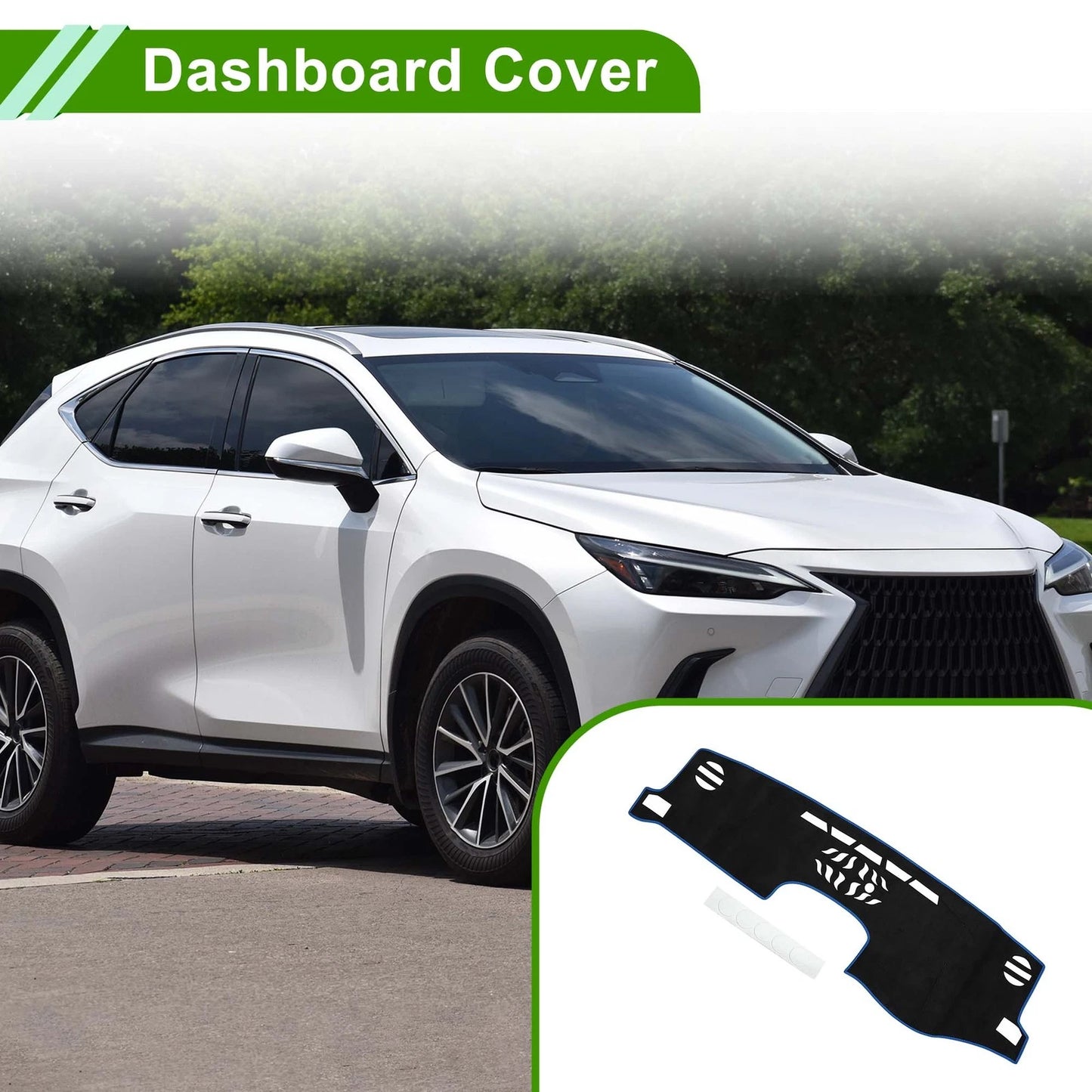 Dashboard Cover Mat for Lexus NX200T/NX300/NX300h (2014-2020) Black Blue
