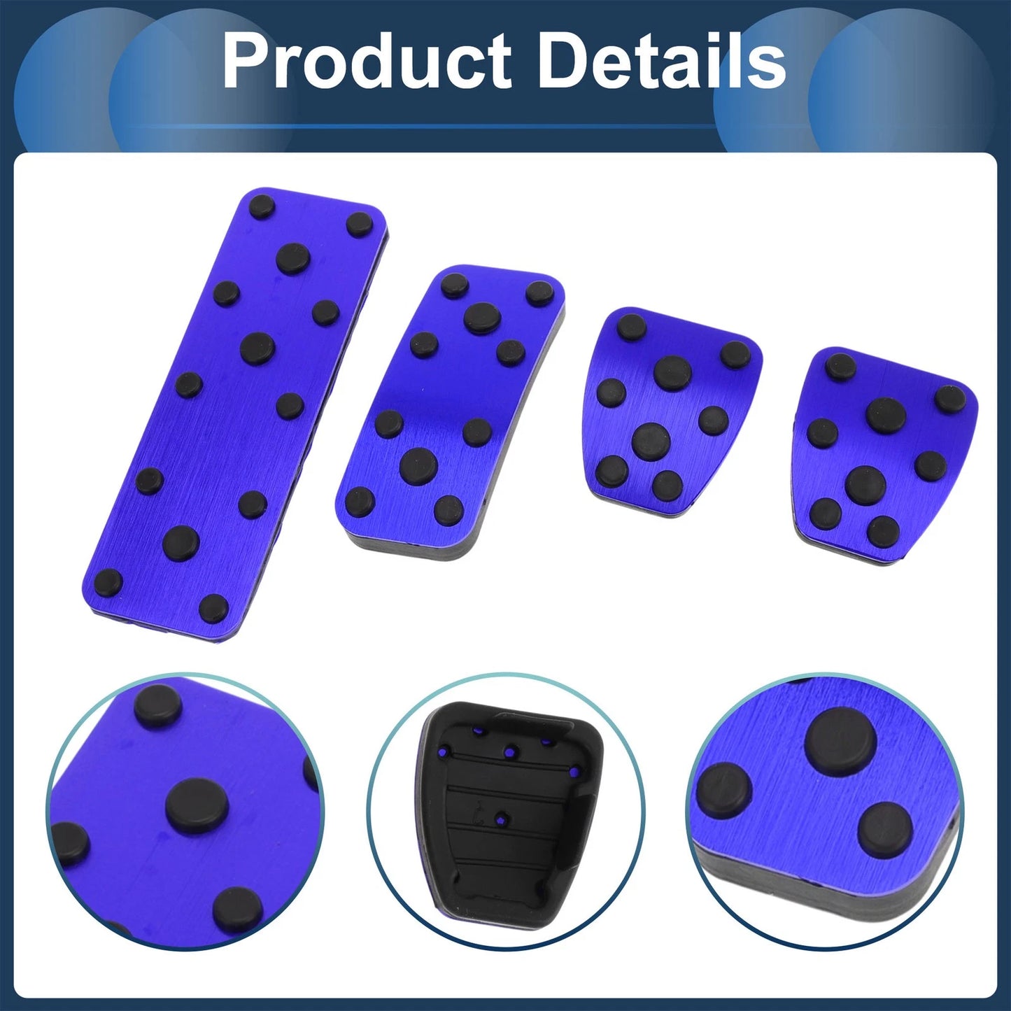 4 x Foot Accelerator Pedal Covers for Subaru Forester (2006-2018) Blue