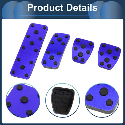 4 x Foot Accelerator Pedal Covers for Subaru Forester (2006-2018) Blue