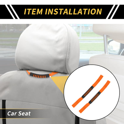 2 x Headrest Grab Handles for Jeep Wrangler (2011-2023) - Orange