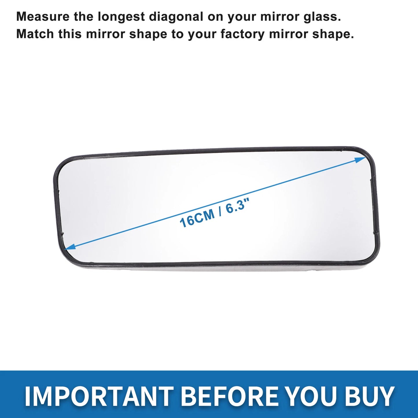 Left Lower Side Mirror Glass Replacement for VW CRAFTER & MERCEDES (2017-2023)