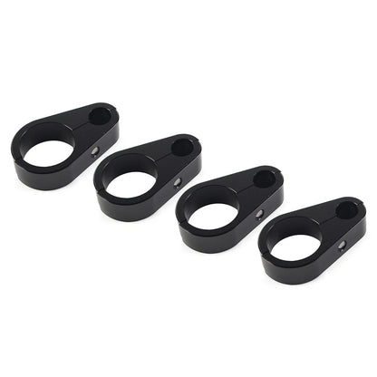 4 x Motorcycle Brake Clutch Cable Wire Clamp Clip Black for Harley 1" Handlebar
