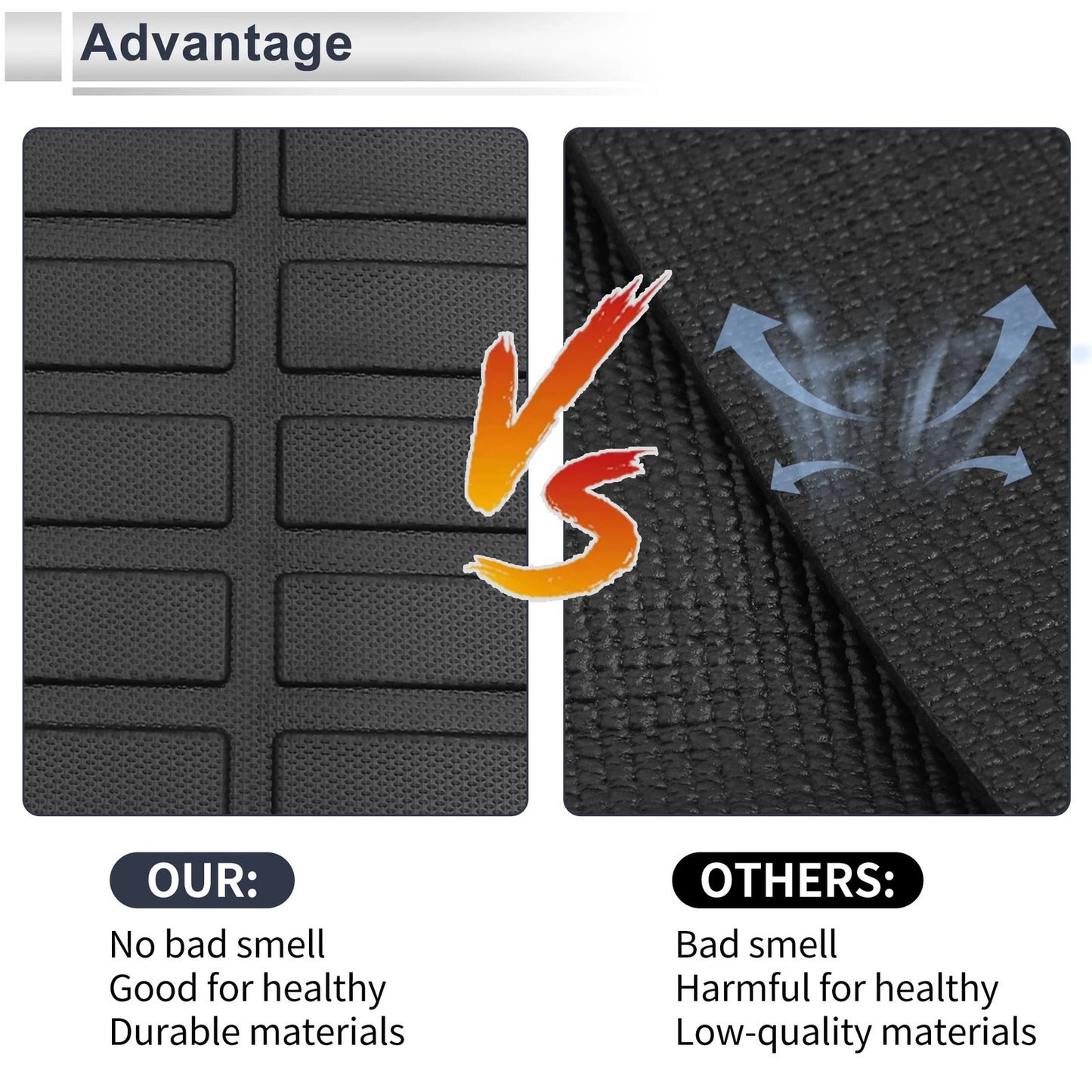 Cargo Liner Rear Trunk Mat for Chevrolet Tahoe Long Grid Pattern TPE (2021-2024)