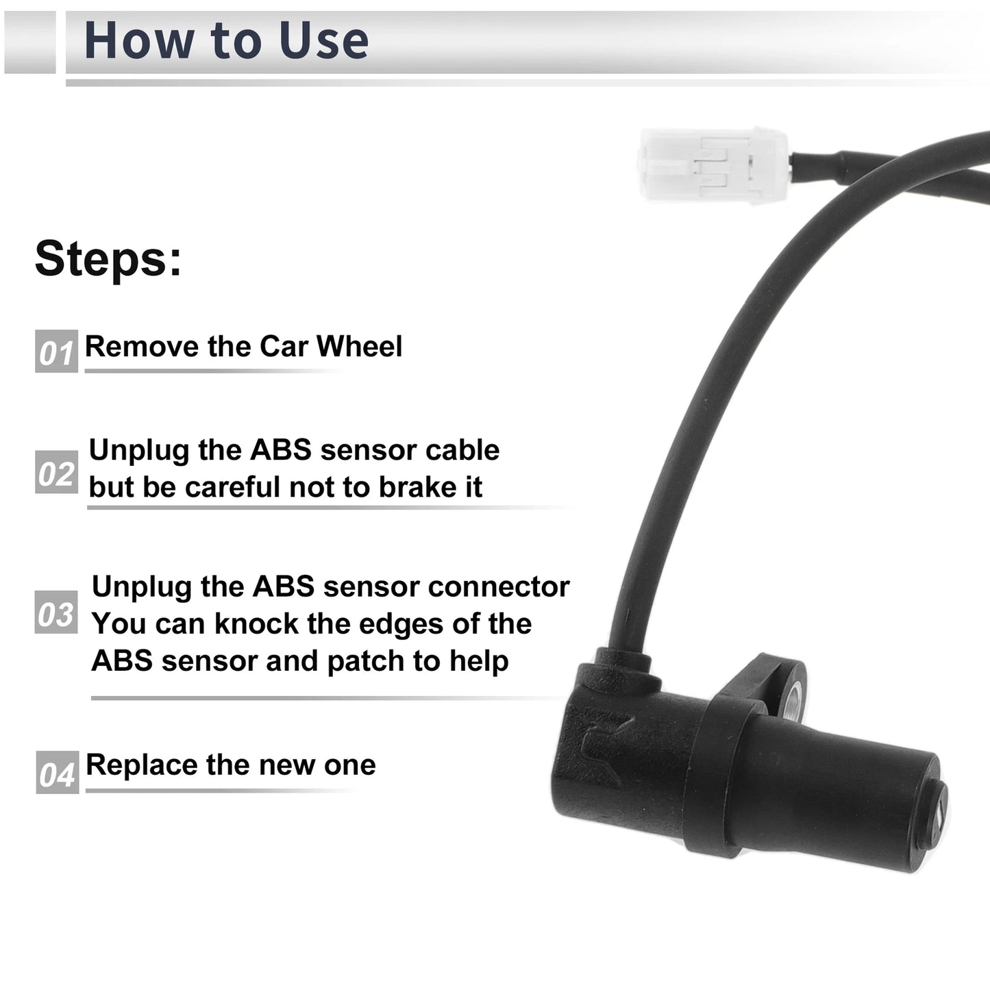 ABS Wheel Speed Sensor for Toyota Highlander (2004-2007) - 1 Pcs Rear Left