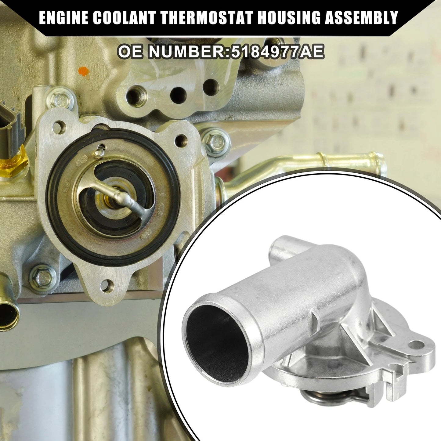 Engine Coolant Thermostat Housing Assembly for Dodge Challenger
