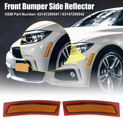 Front Bumper Reflectors  for BMW F30 340i Yellow (2012-2019)