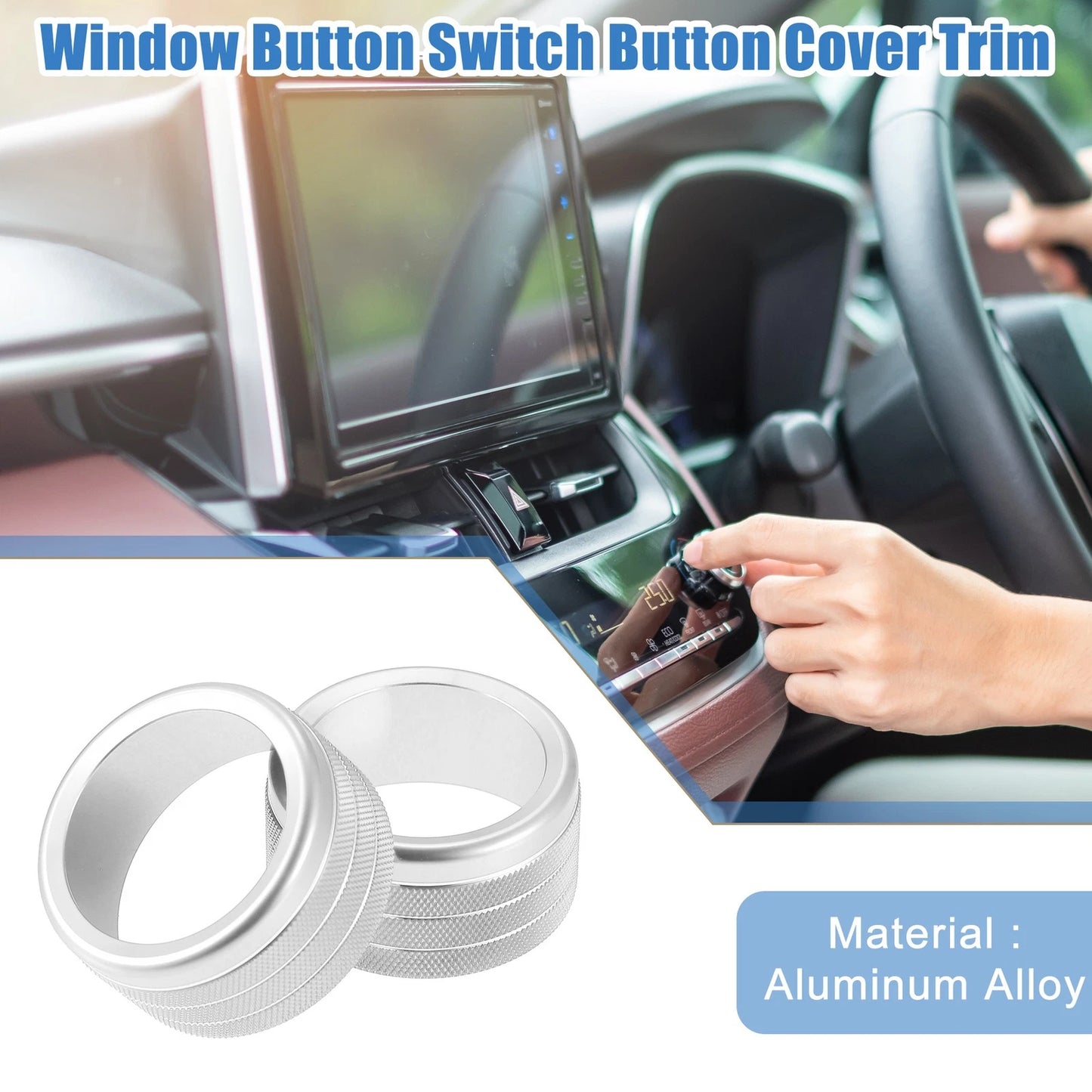 2 x AC Control Switch Knob Cover for Toyota Tundra (2014–2021)