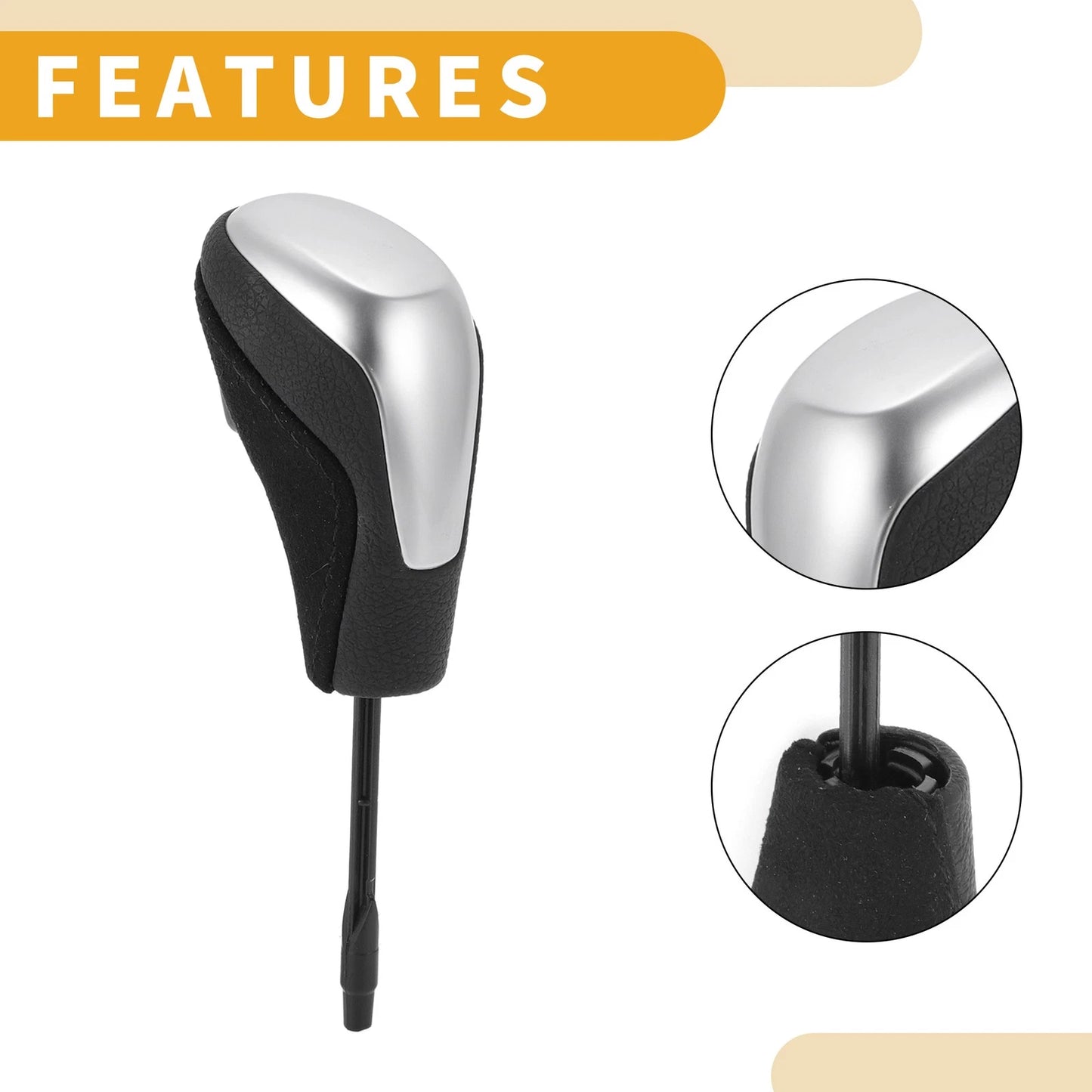 Automatic Gear Shift Knob for BMW 318i 1997-1998 - Plastic Faux Leather Black