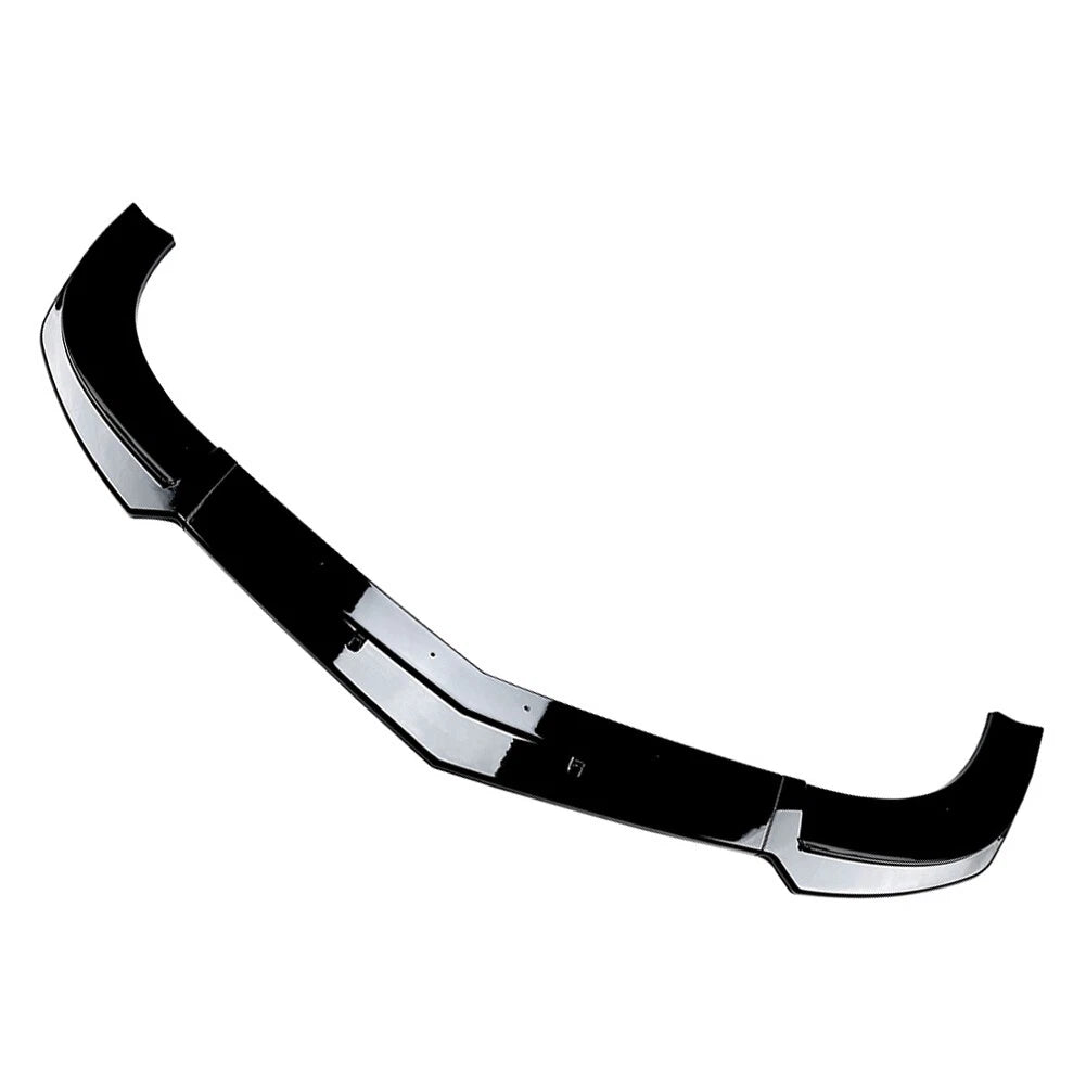 Black Front Bumper Spoiler Lip for Mercedes Benz C Class W204 C63 Sedan (2011-2014)