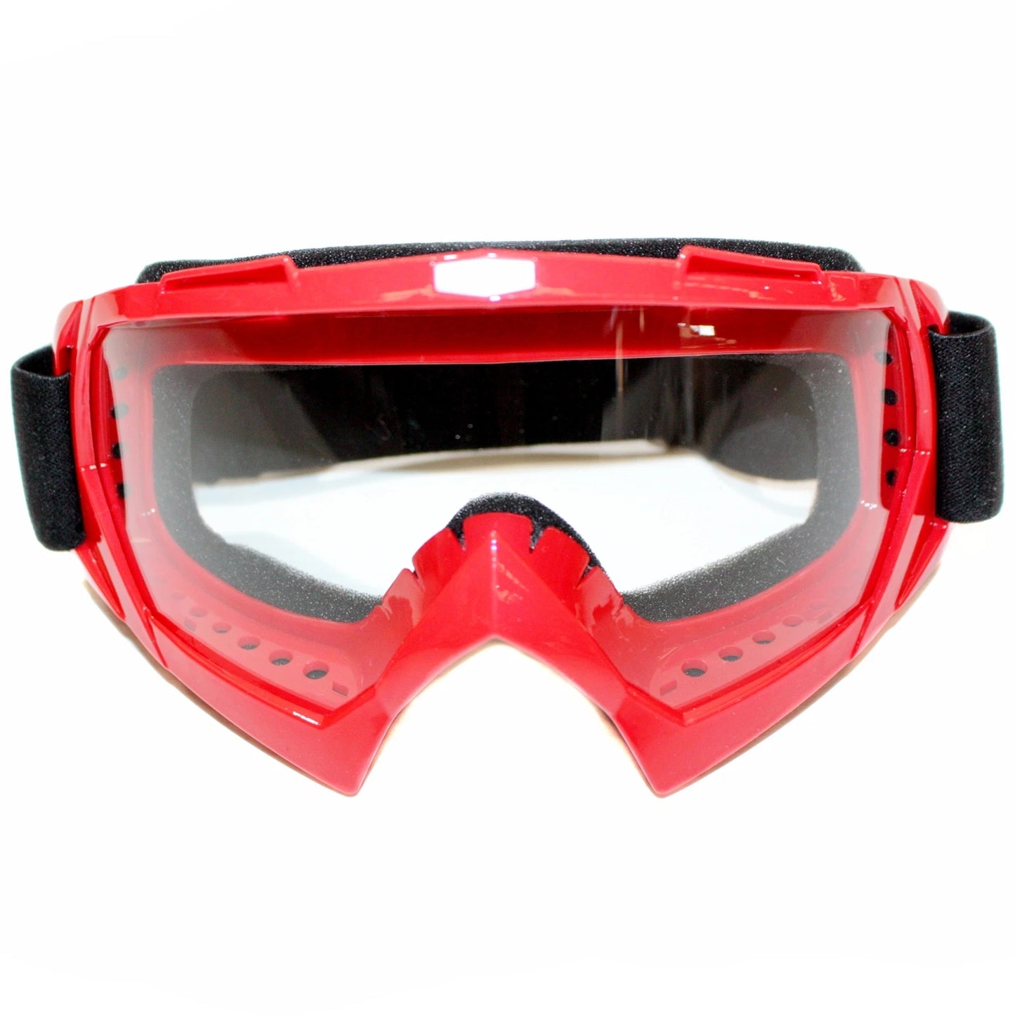Clear MX Goggles for Red Motocross Motorbike - Anti-Fog UV Protection