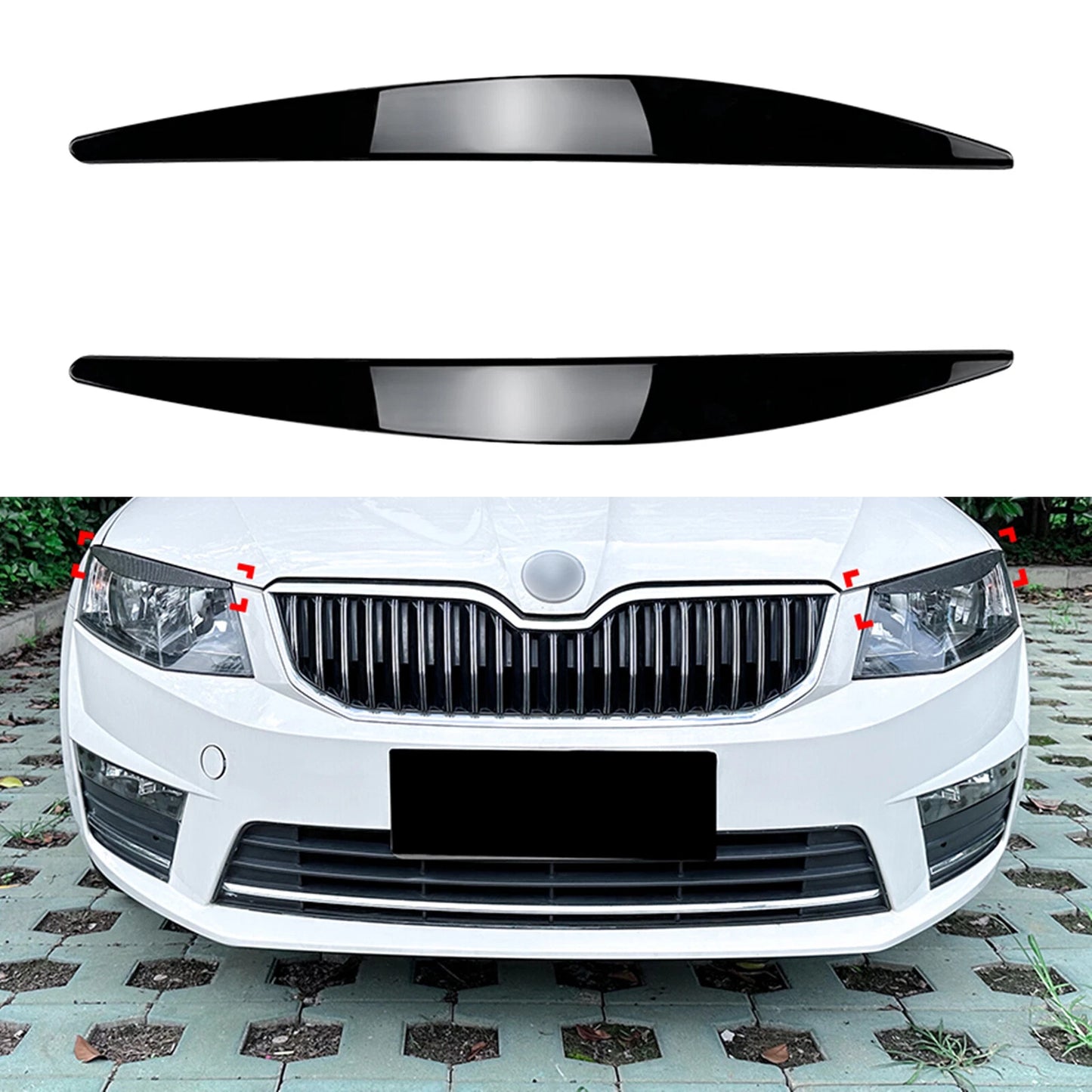 Headlight Eyelid Trim for Skoda Octavia MK3 (2015-2017)