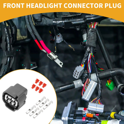 6 Pin Front Headlight Connector Plug for Toyota (All Years)