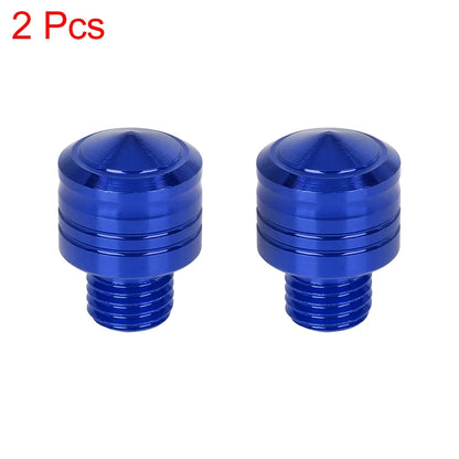 2 x 10mm Mirror Hole Plugs Blue Universal for Motorbike