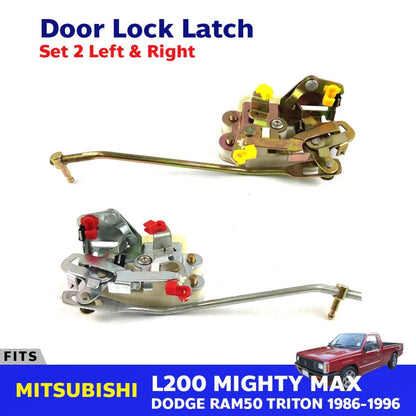 Door Lock Latch Pair Fits Mitsubishi L200 Mighty Max 2D Ram50 Pickup 1986-96 D05