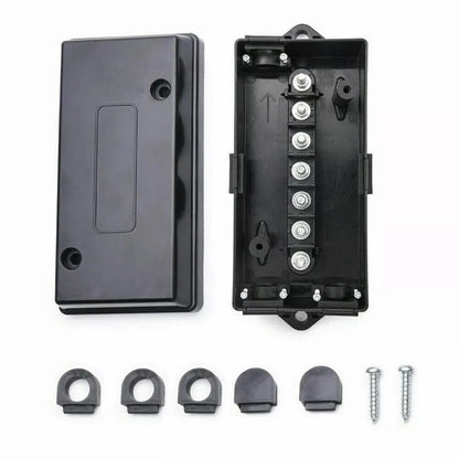 7-Way Electrical Trailer Junction Box, 7-Gang Trailer Wire Connection Box