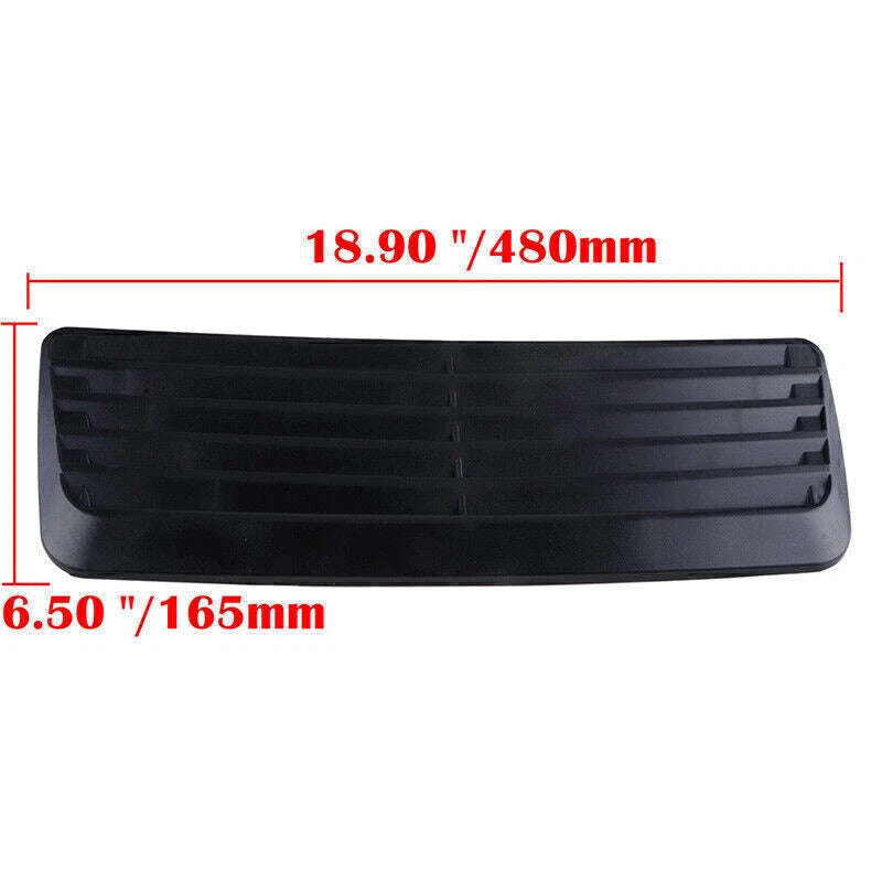 2 x Hood Vent Louver Scoop Cover for Universal Black ()