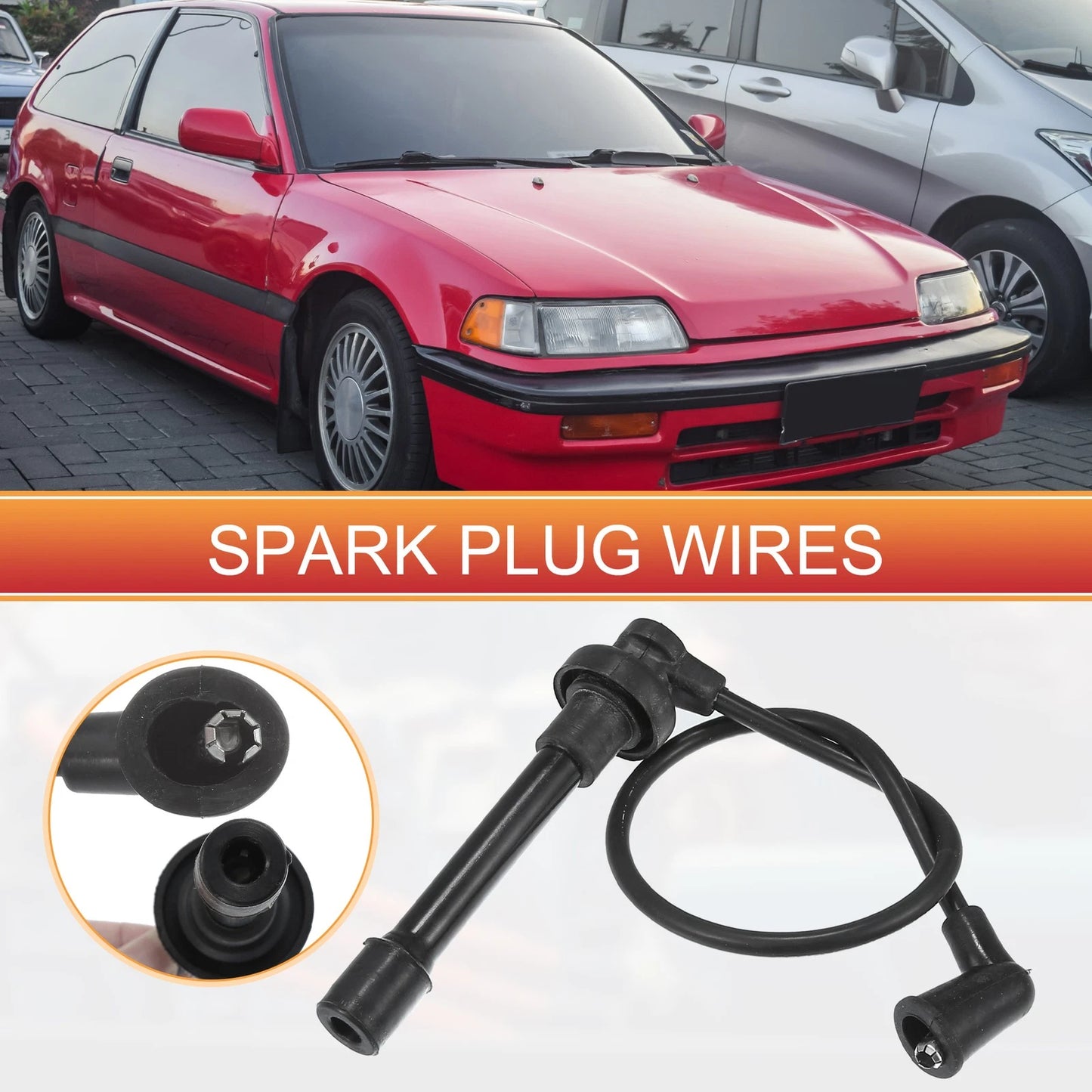 4pcs Spark Plug Wire Ignition Coil Cable for Honda Accord (1994-2002)