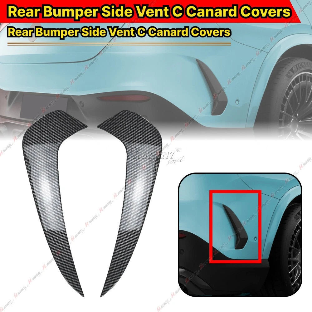 Rear Bumper Side Vent Blade Trim Canards for Mercedes GLC Coupe C254
