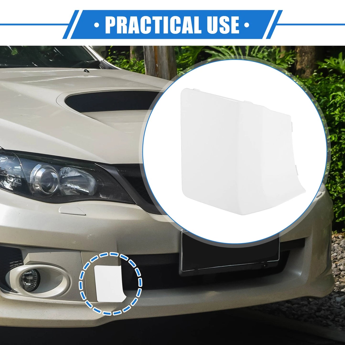 Front Bumper Tow Hook Cover for Subaru Impreza (2010-2014) White