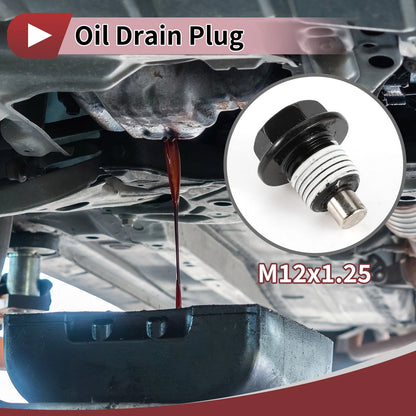 1 Set Oil Drain Plug for Nissan Infiniti Black White