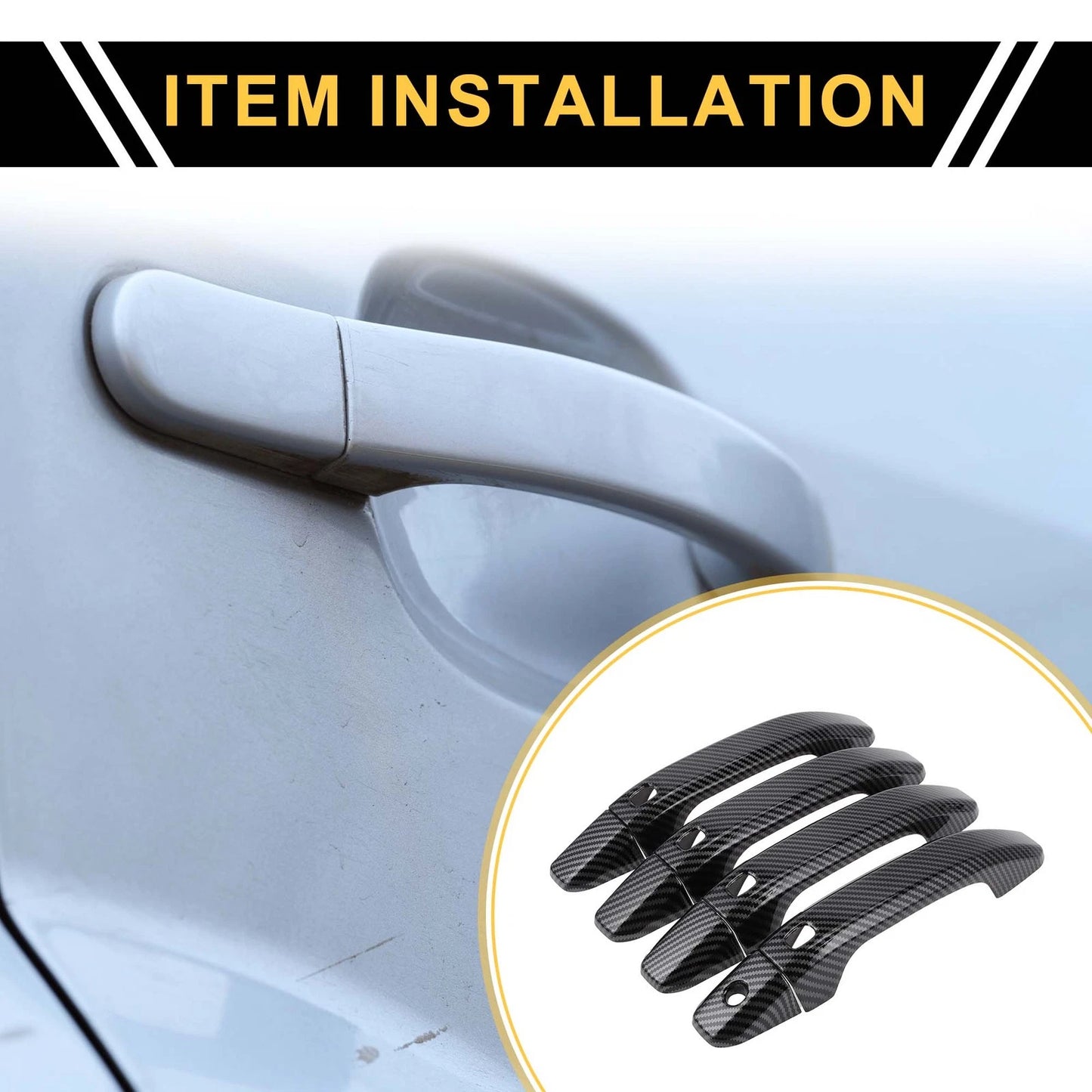 4pcs Exterior Door Handle Cover for Chevrolet Silverado 1500 (2014-2024)