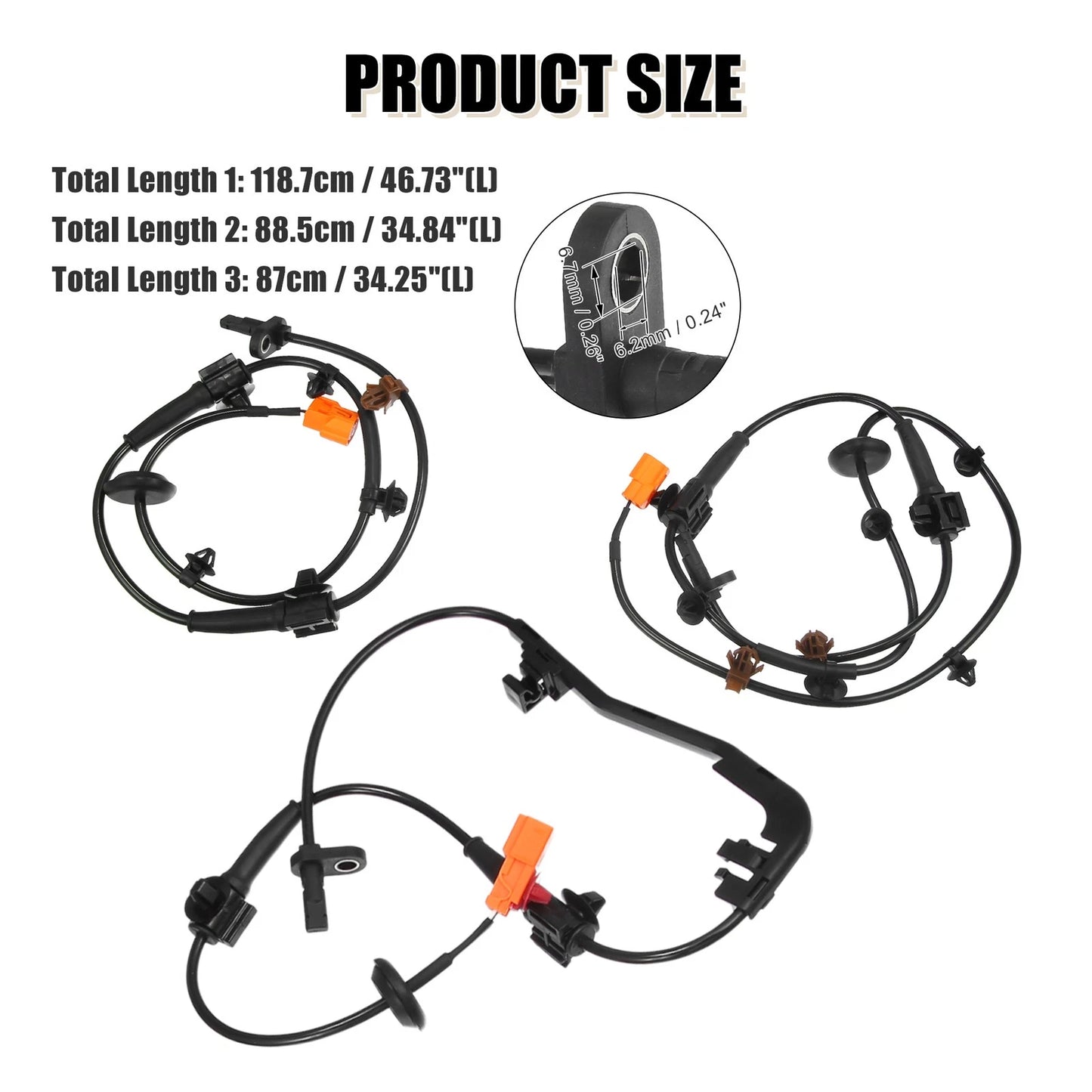 4pcs ABS Sensor Set for Honda Fit (2007-2008)