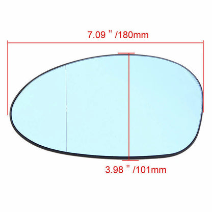 Heated Mirror Glass Driver Left Side for 2003-2010 BMW E82 E90 E91 E92 Blue